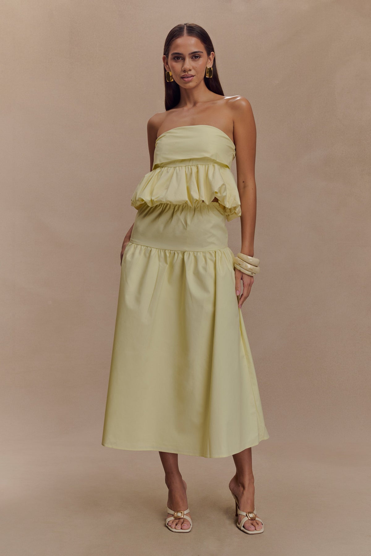 Amirah Midi Skirt - Lemon
