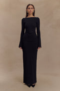 Kyle Knit Maxi Skirt - Black
