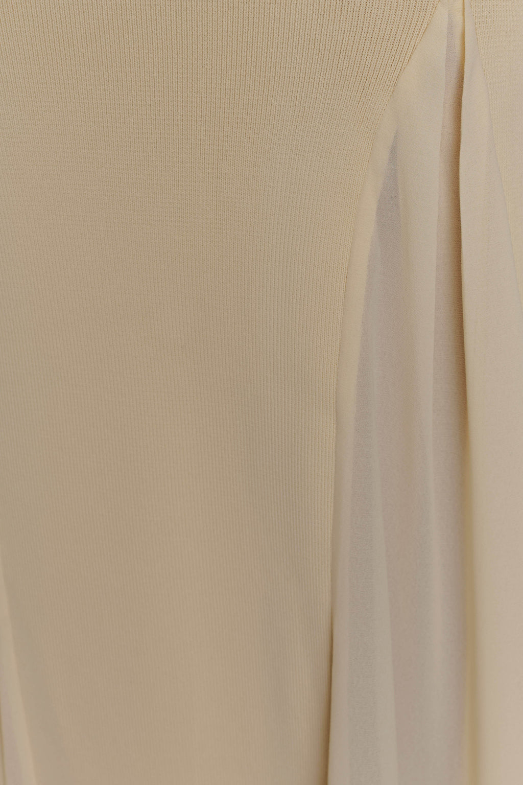 Soleil Knit And Mesh Halter Maxi Dress - Cream