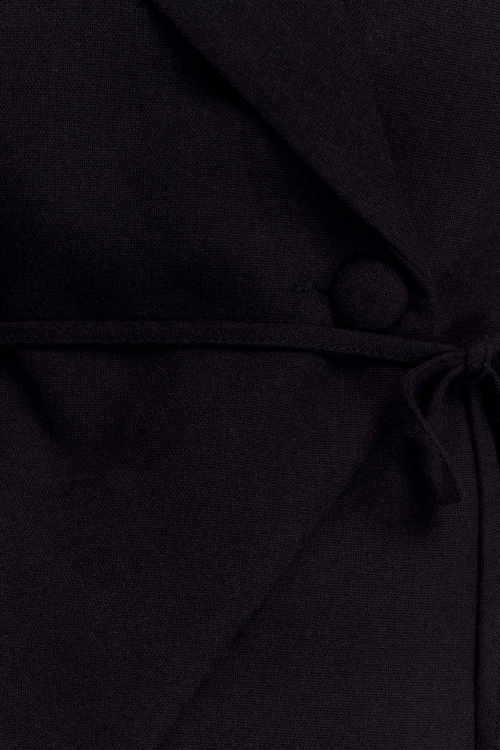 Andina Shortsleeve Linen Top - Black