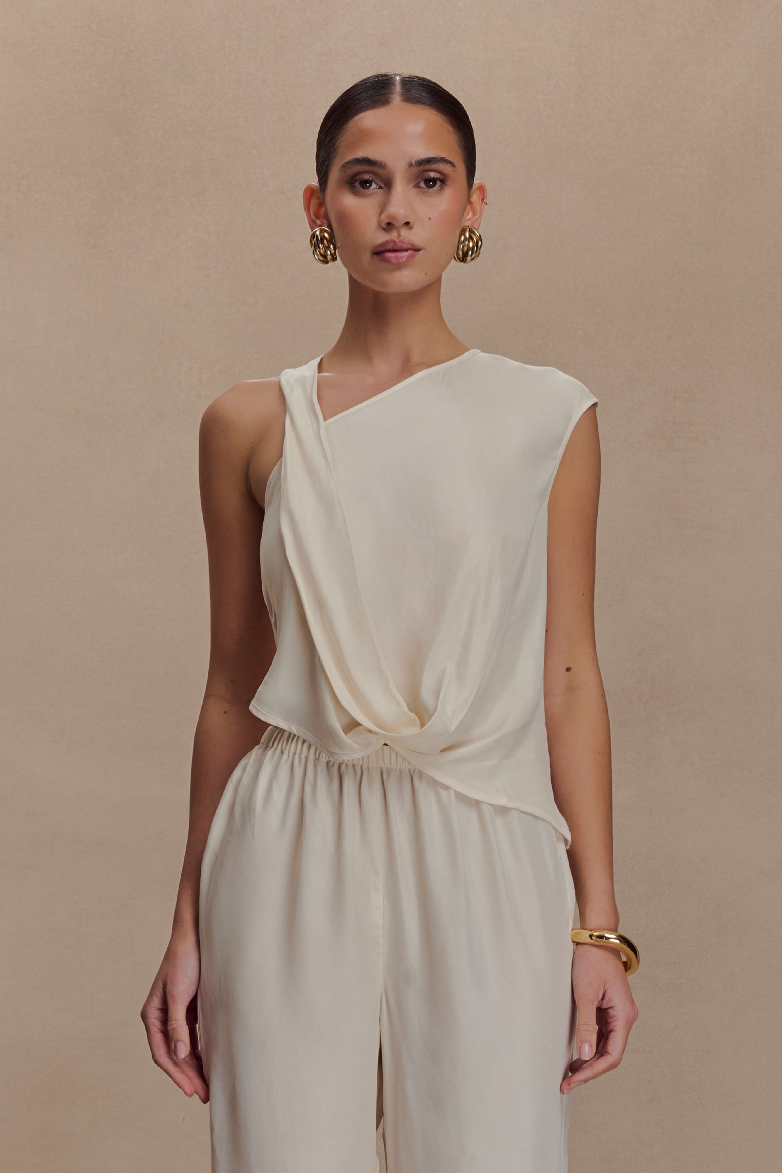 Violeta Asymmetric Top - Ivory