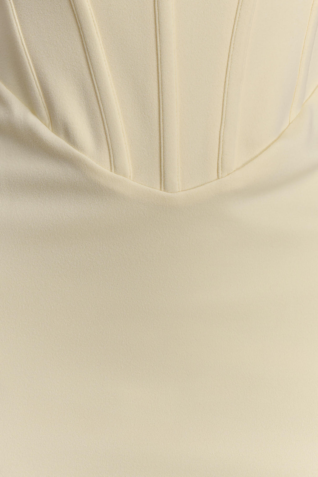 Luella Crepe Corset Maxi Dress - Lemon