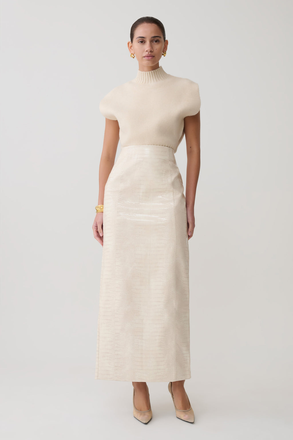 Niko Knit Oversized Top - Ivory