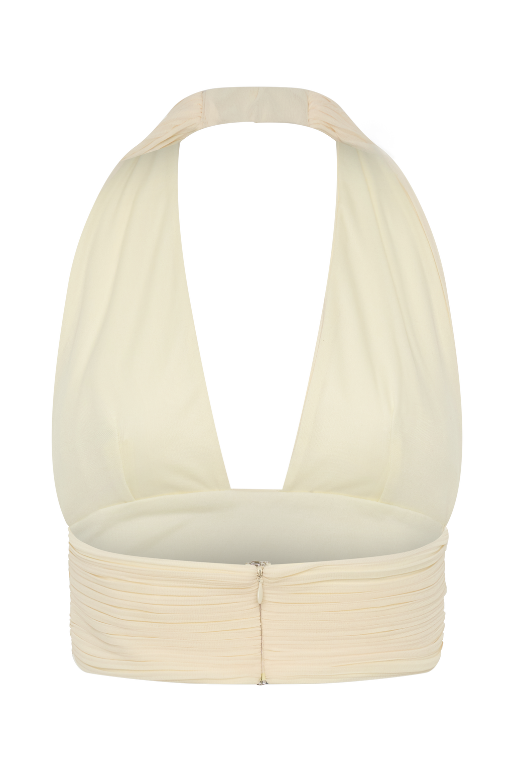 Amaris Sleeveless Plisse Halter Top - Lemon
