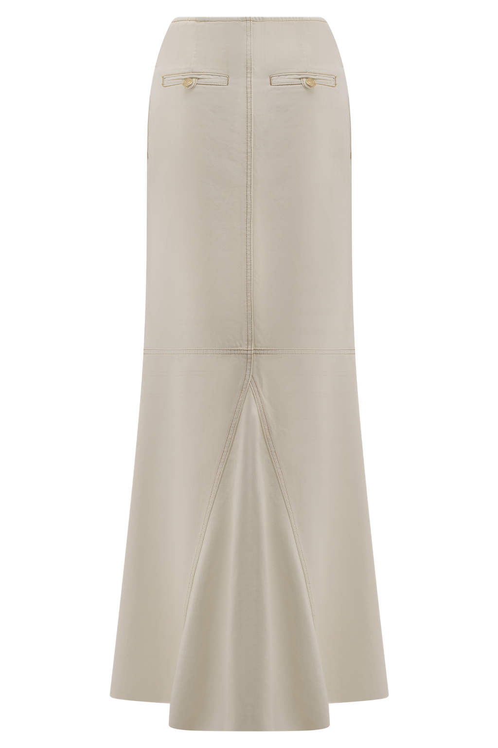 Loretta Denim Maxi Skirt - Ecru